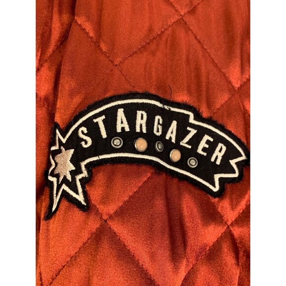 Scotch & Soda S/M Reverse Satin Bomber Jacket Embroider Patches & Stars RT10543 - Picture 8 of 15